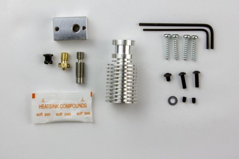 hotend E3D v6 obsah baleni