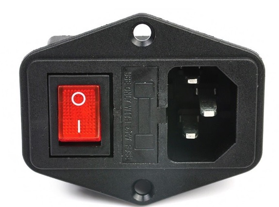 Euro vidlice s pojistkou a vypínačem Euro vidlice s pojistkou a vypínačem