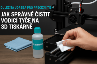 Údržba 3D tiskárny – čištění vodicích tyčí pro přesnější tisk