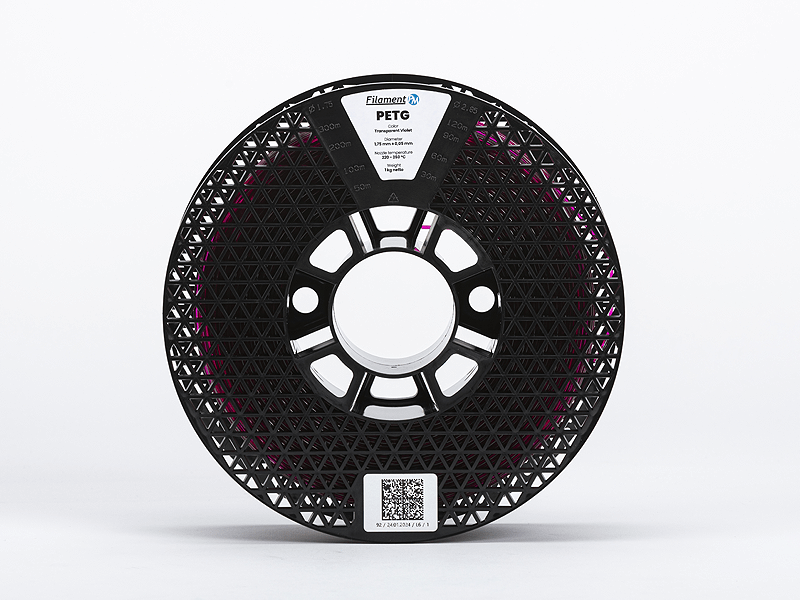 PETG filament transparentná fialová 1,75 mm – 1 kg