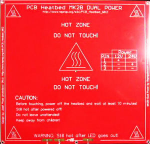 Vyhřívaná tisková podložka MK2B 214x214mm