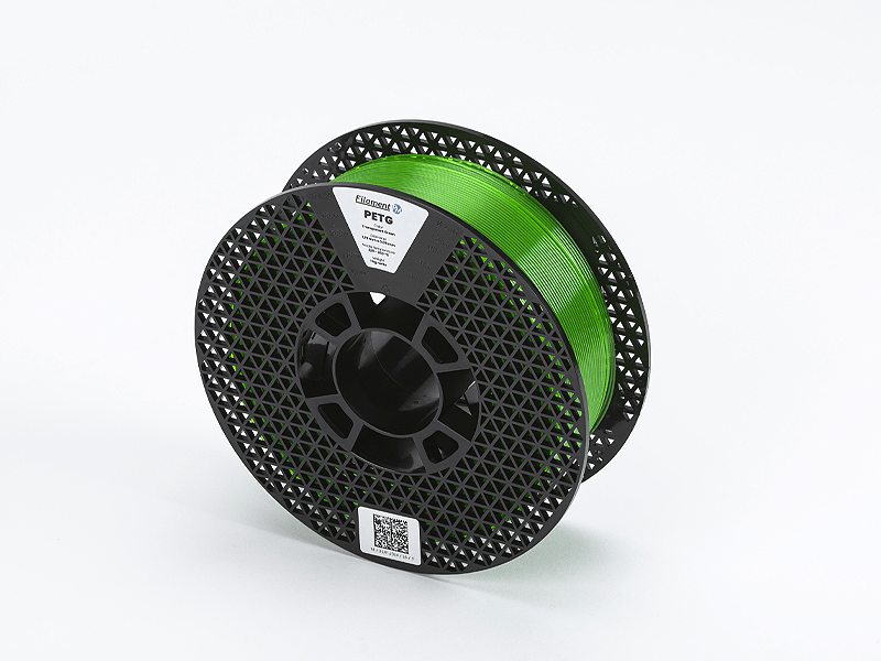 Transparentný zelený PETG filament 1,75 mm – 1 kg